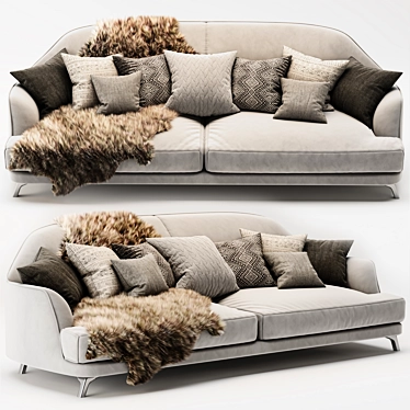 Natuzzi DON GIOVANNI Fabric Sofa 3D model image 1 
