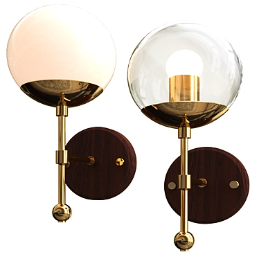 Dieppe Wall Lamp: Modern Elegance 3D model image 1 