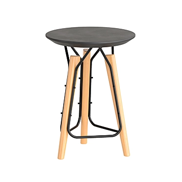 Sleek UFO Stool 3D model image 1 