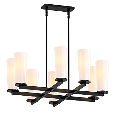 Sleek Sonneman 8-Light Pendant 3D model image 1 