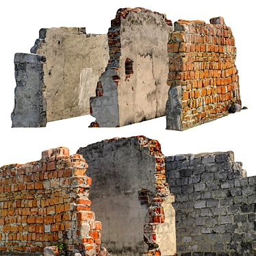Title: Aged Walls for Atmospheric Scenes 3D model image 1 