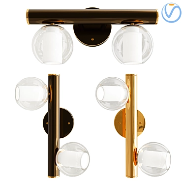 ILIANA WALL - Elegant Brass Design Lamps 3D model image 1 