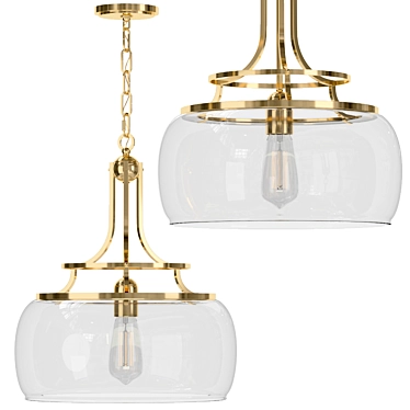 Charleston brass pendant light