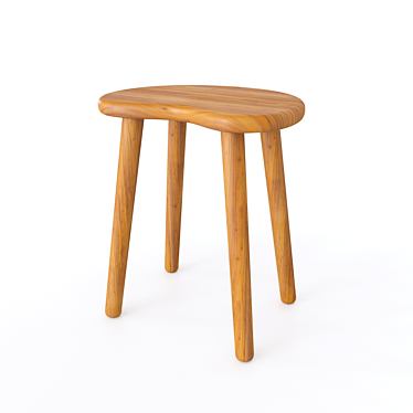 Zara Home Wooden Palette Stool 3D model image 1 