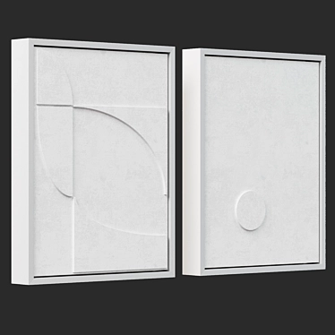 Set of Two Paintings by Brunella, La Forma 3D model image 1 