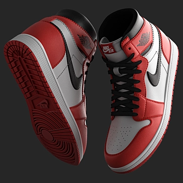 Nike Jordan- High Detail Sneakers 3D model image 1 