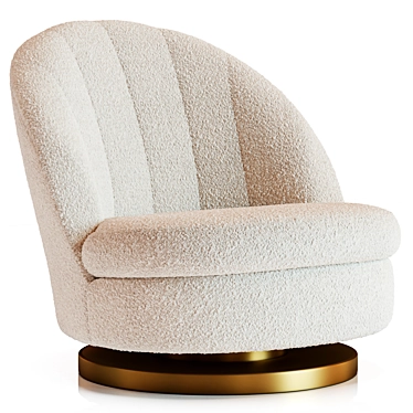 Milo Baughman Swivel Lounge: Mid-Century Modern Chic 3D model image 1 