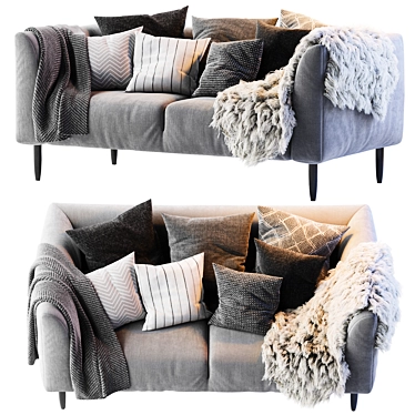 BLAZE 3-Seater Sofa: Contemporary Design for Modern Living 3D model image 1 