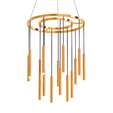 Tubular LED Pendant Light 3D model image 1 