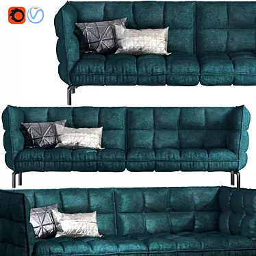 Modern Upholstered Husk Sofa 3D model image 1 