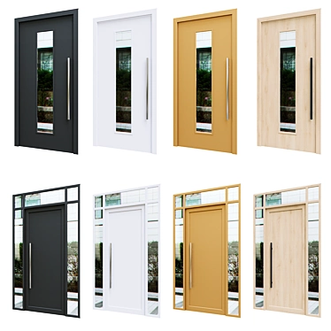 Optimized Exterior Doors v.02 3D model image 1 