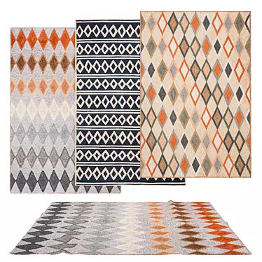 Versatile Rug Set: 6 Unique Designs for Diverse Scenes 3D model image 1 