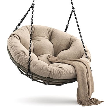 Hanging Papasan Chair - Ultimate Comfort in Style! 3D model image 1 