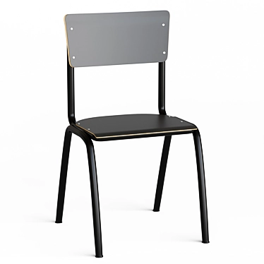 Modern Prefabricated School Chairs 3D model image 1 