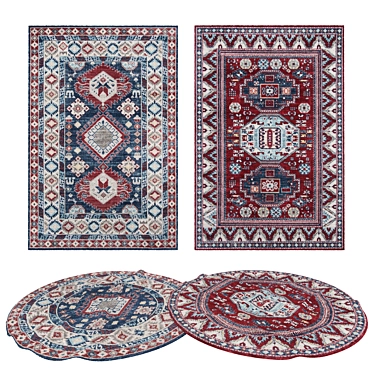 Versatile Rug Set: 8 Unique Designs 3D model image 1 