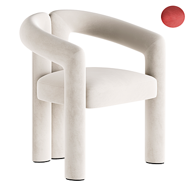 Sleek Black Cassina Dudet Chair 3D model image 1 