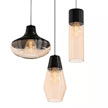 Scandinavian Glass Pendant Light 3D model image 1 