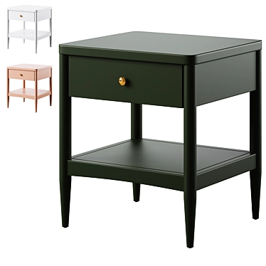 Kids Hampshire Nightstand: Stylish and Functional 3D model image 1 