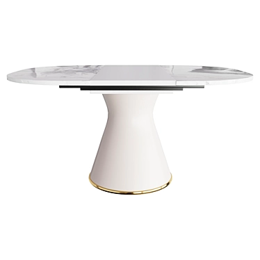 Modern Extendable Dining Table 3D model image 1 