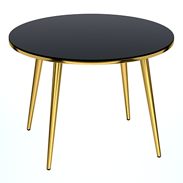 Luxore Round Tempered Glass Dining Table 3D model image 1 