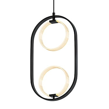 Sleek Acrylic LED Pendant 3D model image 1 