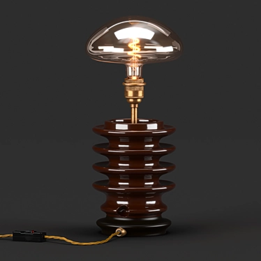 Vintage Ceramic Table Lamp | Edison Style 3D model image 1 