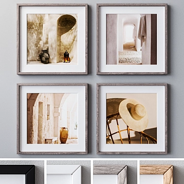 Set of Wall Paintings - Versatile Frames, High-quality Textures 3D model image 1 