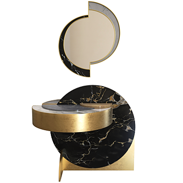 Bohinc Half Moon Mirror & Table 3D model image 1 