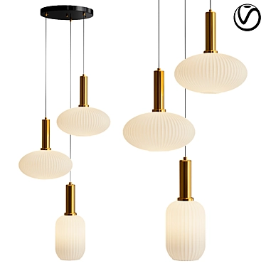 Elegant KERIA Pendant Light 3D model image 1 