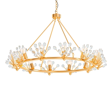 Elegant Zinnia Crystal Chandelier 3D model image 1 