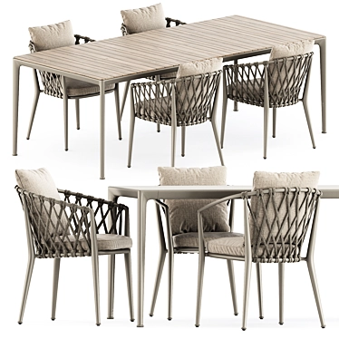 Outdoor Elegance: Erica Chair & Mirto Table 3D model image 1 