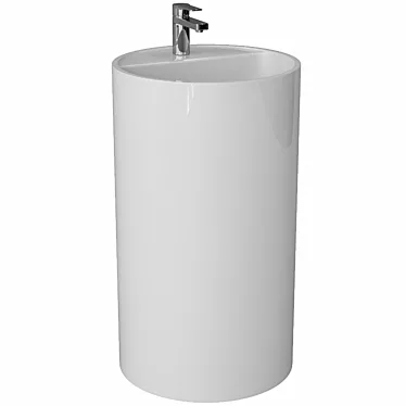 Vasque Totem sur pied cylindrique en solid surface