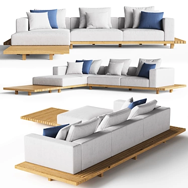 Tribu Vis-à-vis Sofa: Elegant and Stylish Seating 3D model image 1 