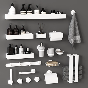 All-in-One Bathroom Set 3D model image 1 