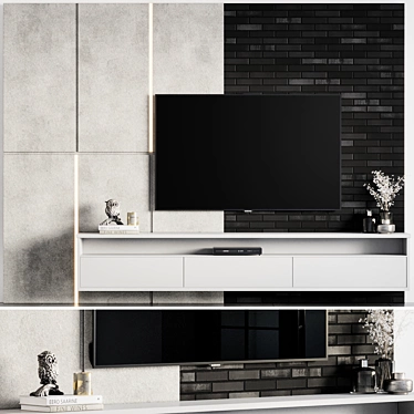 Sleek TV Wall Mount | High Quality 3D model image 1 