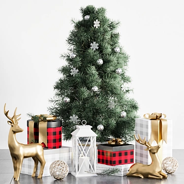 Festive Christmas Ornament - Elegant Design 3D model image 1 