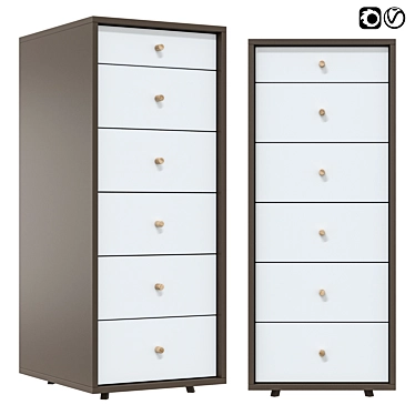 Stylish Chest of Drawers for Organized Living 3D model image 1 