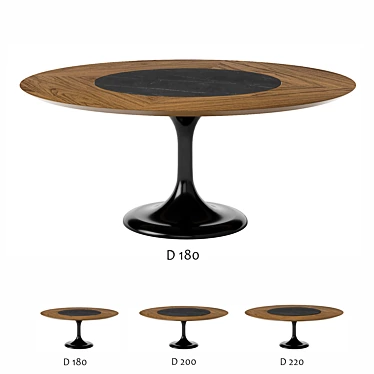 Apriori T Oval Dining Table 3D model image 1 