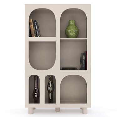 Modern Pine Bookcase: Archy 3D model image 1 