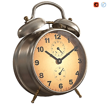 Sleek Modern Alarm Clock 3D model image 1 
