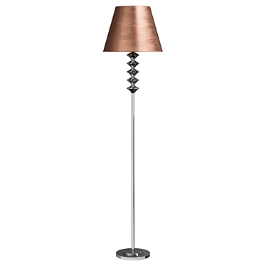 Title: Rolling Nickel Floor Lamp 3D model image 1 