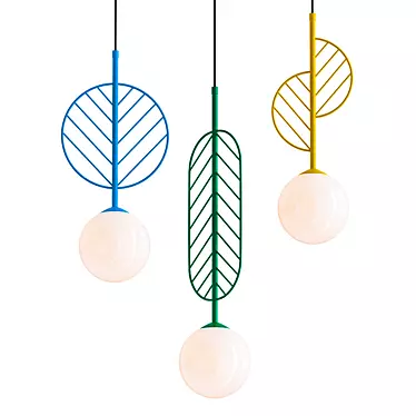 Sleek Nordic Pendant Lamp 3D model image 1 