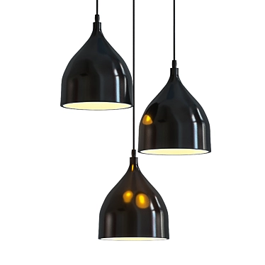 Sleek Nordic Pendant Light 3D model image 1 