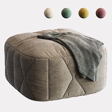 Luxury Italian Pouf: Ulivi Salotti 3D model image 1 