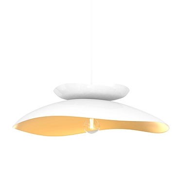 Elegant White Pendant Light 3D model image 1 