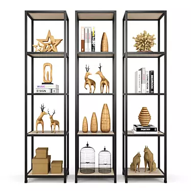 Robson Rack Set - Stylish and Functional Storage Solution 3D model image 1 