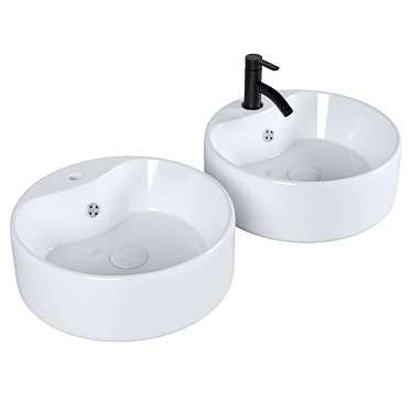 BelBagno BB1400: Modern Style White Sink (37cm) 3D model image 1 