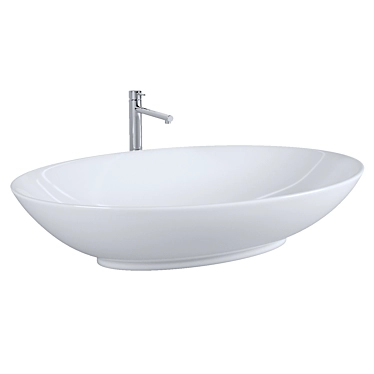 Modern Italian Washbasin: Scarabeo Neck 3D model image 1 