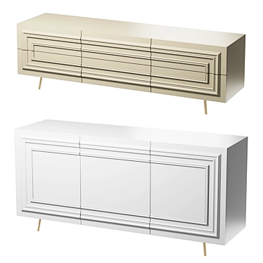 Creative Tissedo Furniture Set - Customizable Sizes & Colors 3D model image 1 