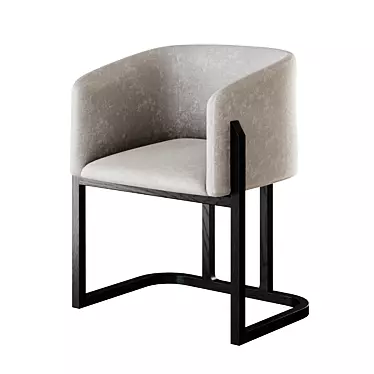 Elegant Olivya Stone Dining Chair 3D model image 1 